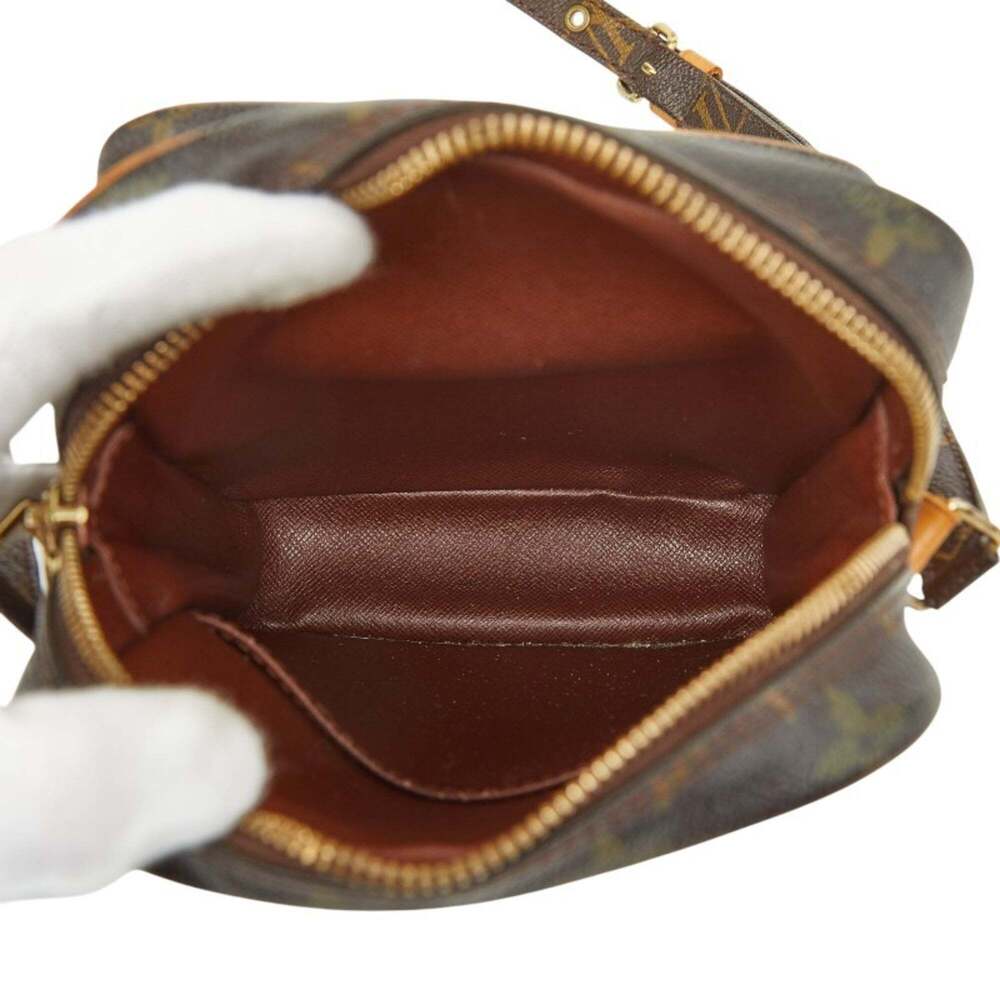 LOUIS VUITTON Authentic Brown Monogram Leather Shoulder Bag - Picture 12 of 14